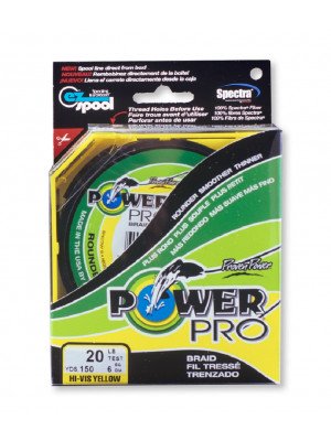 Power Pro Super ligne 275m, jaune - ligne de pêche tressée