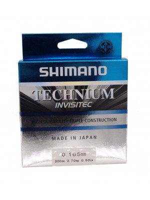 Shimano Technium Invisitec, 300m, bas gris visible, ligne de pêche monofilament